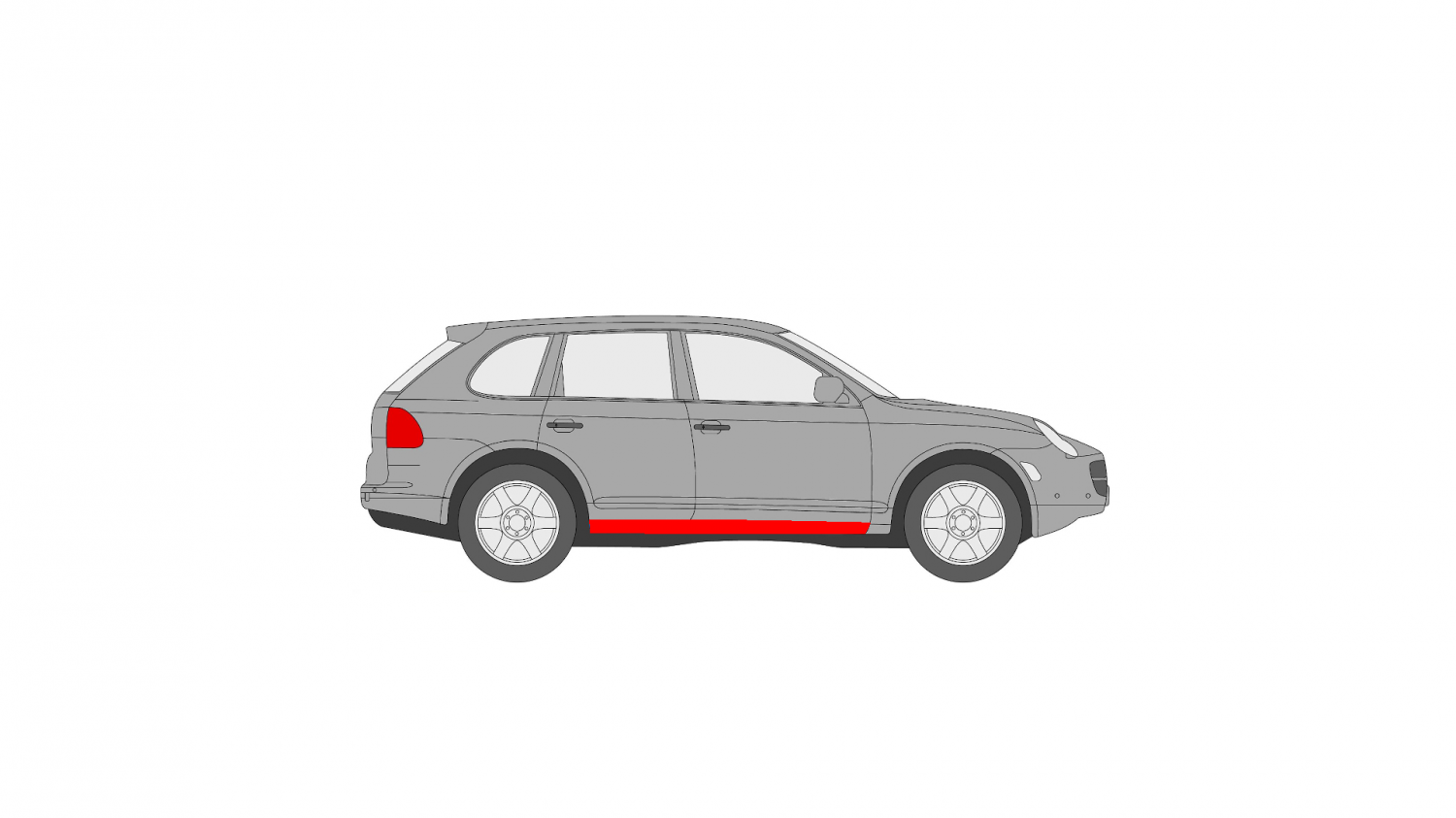 OPRAVA PRAHOV PRE PORSCHE CAYENNE (955,957) 02-10