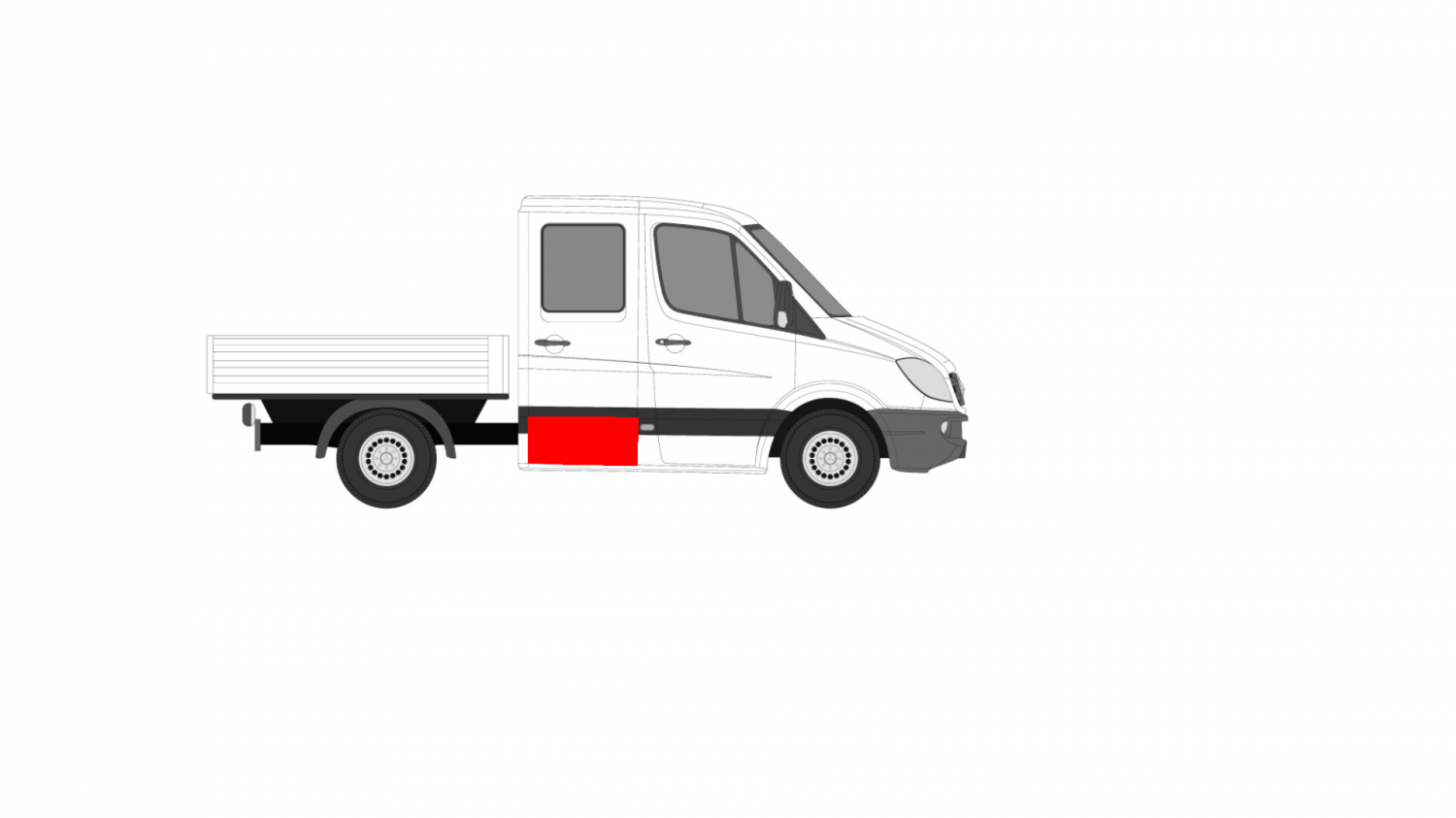 MERCEDES SPRINTER 2006-18 AJTÓK DUPLA KABINHOZ DOKA