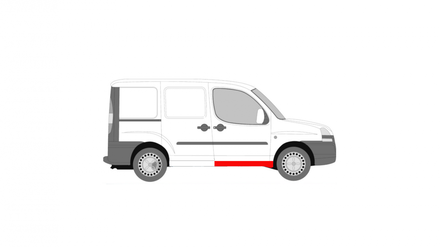 FIAT DOBLO 01-10 ELSŐ AJTÓ KÜSZÖB JAVÍTÓKÉSZLET